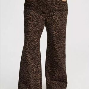 Torrid Leopard Print High-Rise Wide-Leg Jean